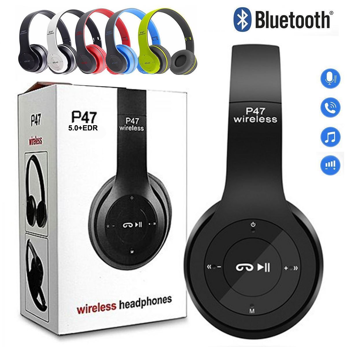 P47 Wireless Bluetooth Foldable Headset