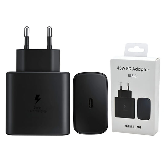 Samsung 45W Super Fast Charger with USB-C to USB-C Cable | Original & Sealed | PD Super Fast Charging