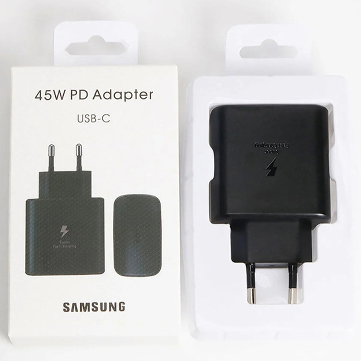 Samsung 45W Super Fast Charger with USB-C to USB-C Cable | Original & Sealed | PD Super Fast Charging