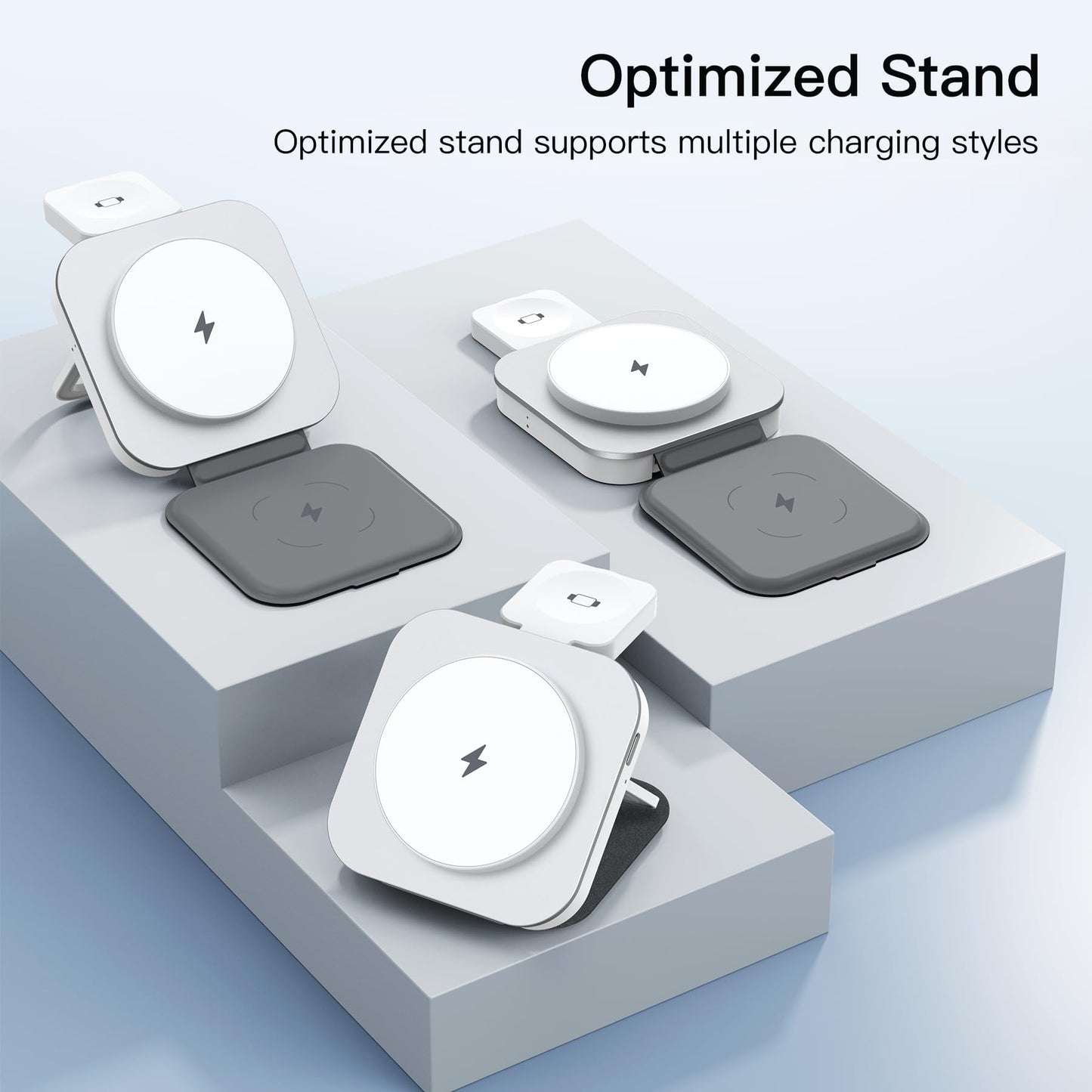 Magnetic Wireless Charging Station: 3-in-1 Foldable Fast Charger for iPhone