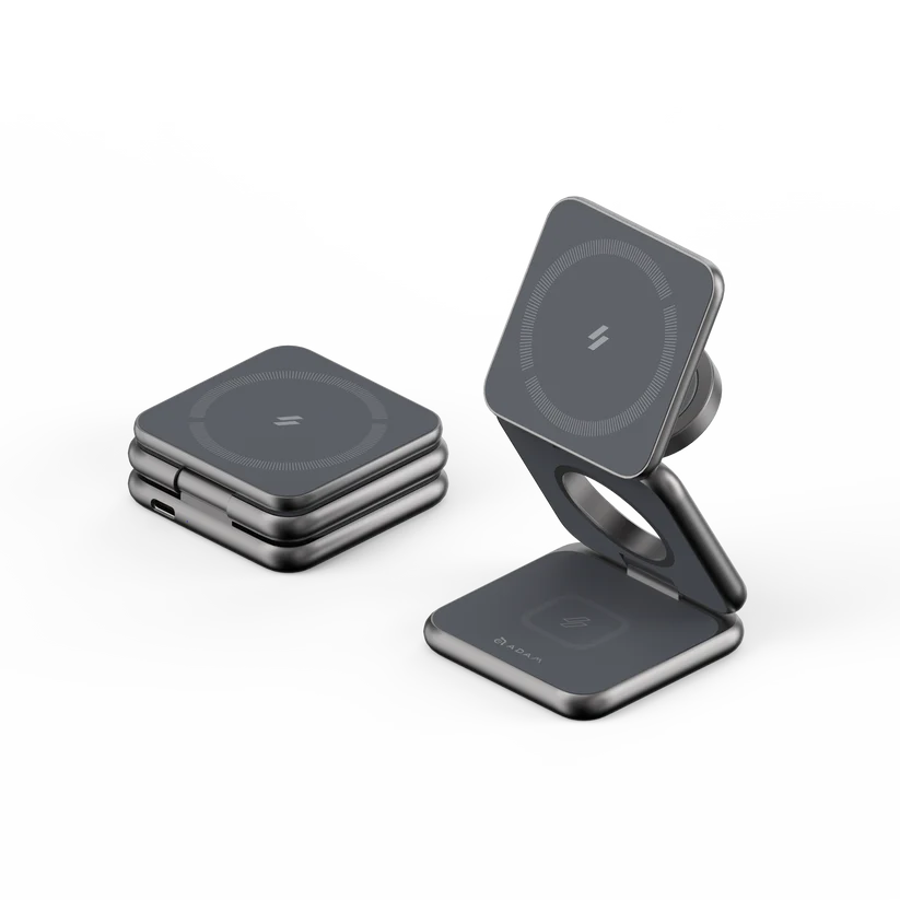 Magnetic Wireless Charging Station: 3-in-1 Foldable Fast Charger for iPhone