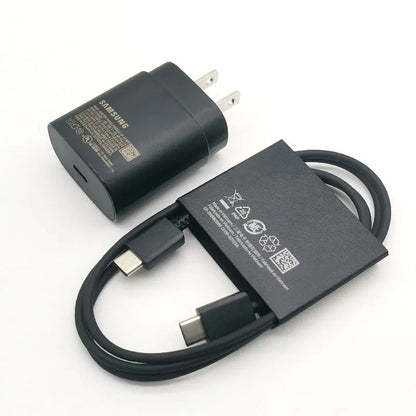Samsung 25W US Charger PD Super Fast Charging Adapter 3A Type C Cable
