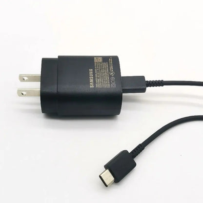 Samsung 25W US Charger PD Super Fast Charging Adapter 3A Type C Cable