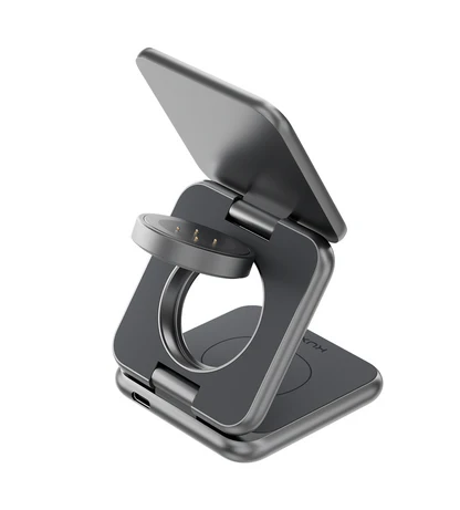 Magnetic Wireless Charging Station: 3-in-1 Foldable Fast Charger for iPhone